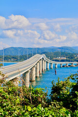 Obraz premium 角島大橋・つのしまおおはし（山口県・下関市）