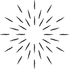 Chalk style star fireworks burst pattern. White chalk line star shaped firework pattern. New year celebration decoration, birthday party festive graphic design