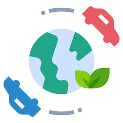 eco friendly flat style icon