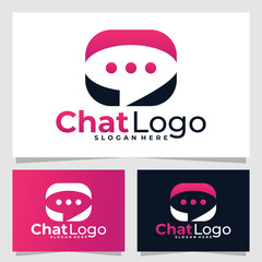 chat logo vector design template