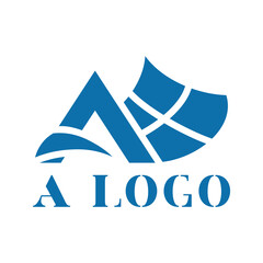 Modern vector logo with letter A. Status emblem. Logo for business. Illustration with the letter A on a white background. Construction, renovation work. Pyramid, triangle, mountain.