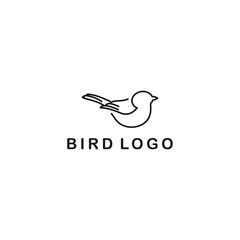 simple bird logo in white background