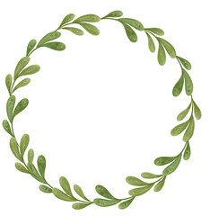 cute Christmas wreath cartoon watercolor 