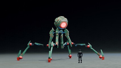 Alien Spider.3D artwork.3D rendering.3D illustration