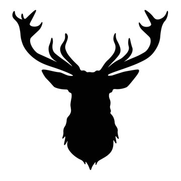 deer silhouette vector icon illustration isolated on white background