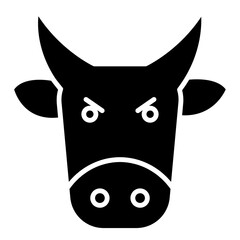 cow cartoon cute icon