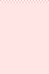 市松模様がかわいいピンク色の背景 - はがき比率の縦向きの和モダン素材
