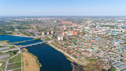 aerial view of the city