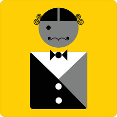 Court person icon design art illustration