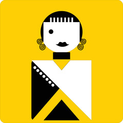 Beautiful girl person art vector