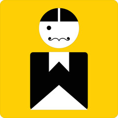 Mustache person designs art vector