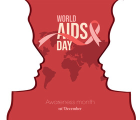 World aids awareness day concept Poster.