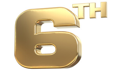 anniversary gold 3d render