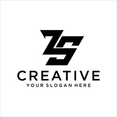 Fototapeta premium ZS Letter Logo Design Template