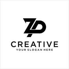 ZP Letter Logo Design Template Vector