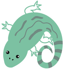 cute chameleon childish vector element