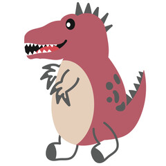 cute t-rex dinosaurs childish vector element