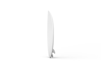 Set of realistic blank surfboard mockups on white background