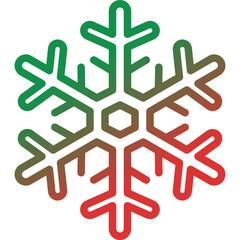 snowflake gradient line icon