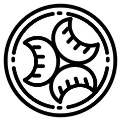 dumplings line icon