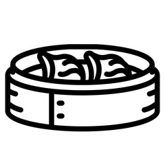 dumplings line icon