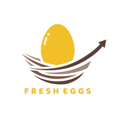 egg fresh logo design vector