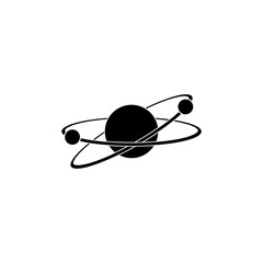 Planet icon logo isolated on white background