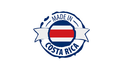 Costa Rica flag, vector illustration on a white background