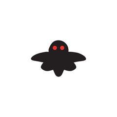 Ghost icon. Simple style Halloween holiday big sale poster background symbol. logo design element. T-shirt printing. Vector for sticker.