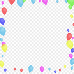 Purple Confetti Background Transparent Vector. Balloon Abstract Card. Green Glitter. Multicolor Air. Toy Festive Background.