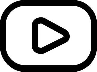 Obraz premium Play button line icon
