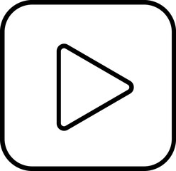 Play button line icon