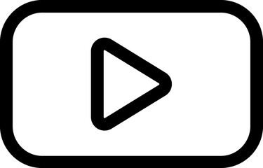 Play button line icon