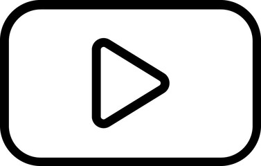 Play button line icon