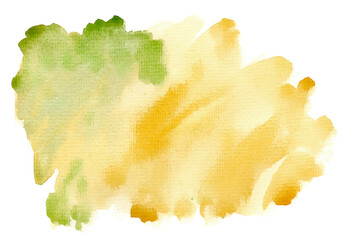 Fototapeta textura mancha de acuarela transparente verde y amarillo obraz