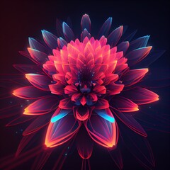 Fototapeta premium abstract geometric flower pattern