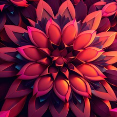 abstract geometric flower pattern