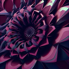 abstract geometric flower pattern © ZenArt