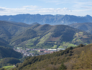 Fototapeta premium The village of Leiza in the mountains of Navarre