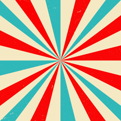 Carnival vintage background with grunge texture. Square background for festival, circus poster. Vector illustration.