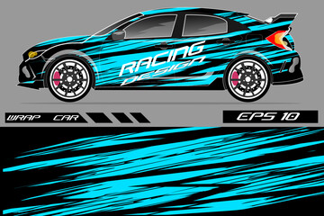 Car wrap graphic racing abstract background for wrap and vinyl sticker