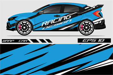 Car wrap graphic racing abstract background for wrap and vinyl sticker