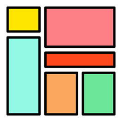 Fototapeta premium Dashboard Filled Line Icon