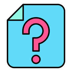 Faq Filled Line Icon