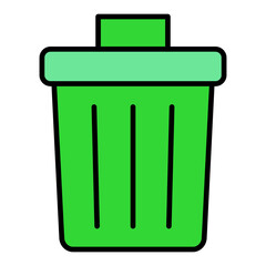 Bin Filled Line Icon