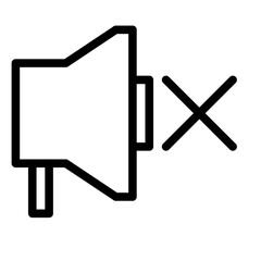 mute volume icon, mute speaker, no sound icons
