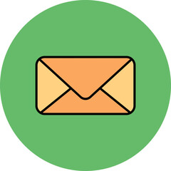 Message Multicolor Circle Filled Line Icon