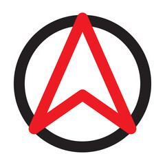 Fototapeta premium Location Arrow icon. Gps arrow - pointer, vector illustration.