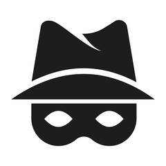 Anonymous icon. An incognito person Vector illustration.