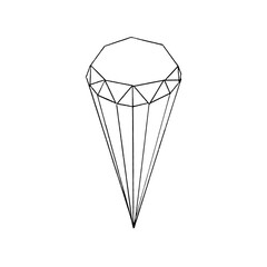 Whte diamond crystals. Brillant. Watercolor pattern. illustration. vector